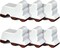 6-Pack Resin Garden Pot Feet – 3" Long x 1.5" Tall Plant Risers for 14-20" Pots, Frost-Proof Flower Pot Elevators for Outdoor and Indoor Planters (White, Classic)